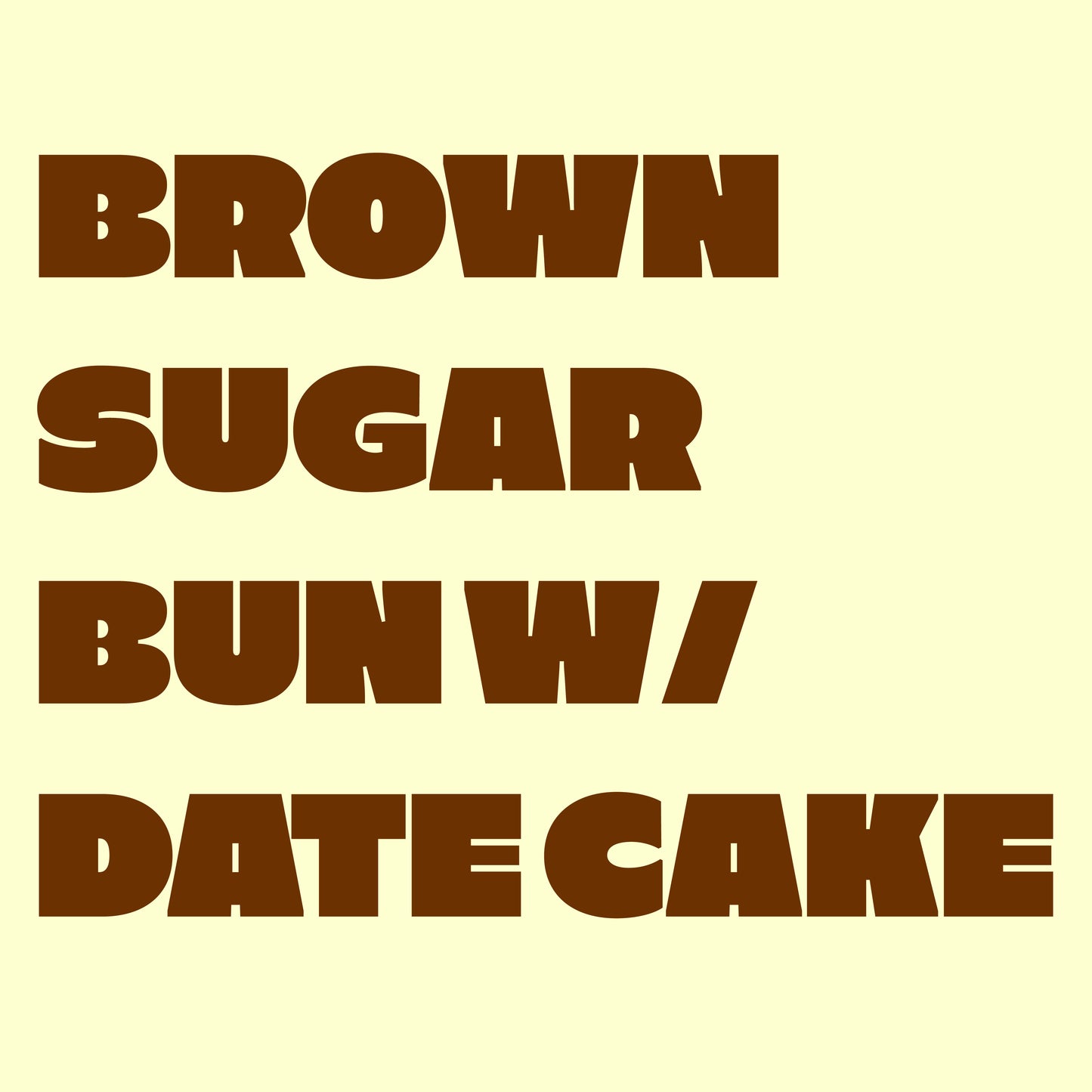 Brown Sugar Bun With Date Cake